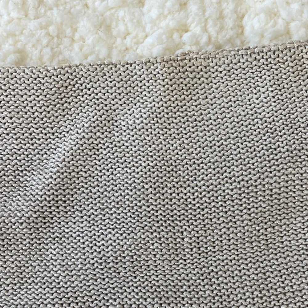 Restoration Hardware Cable Knit Pillow Cover in Soft Gray